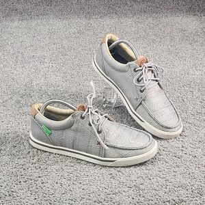 Twisted X Hooey Loper Womens Sx‎ 9 Eco TWX Gray Boat Shoes Casual Lace Sneakers
